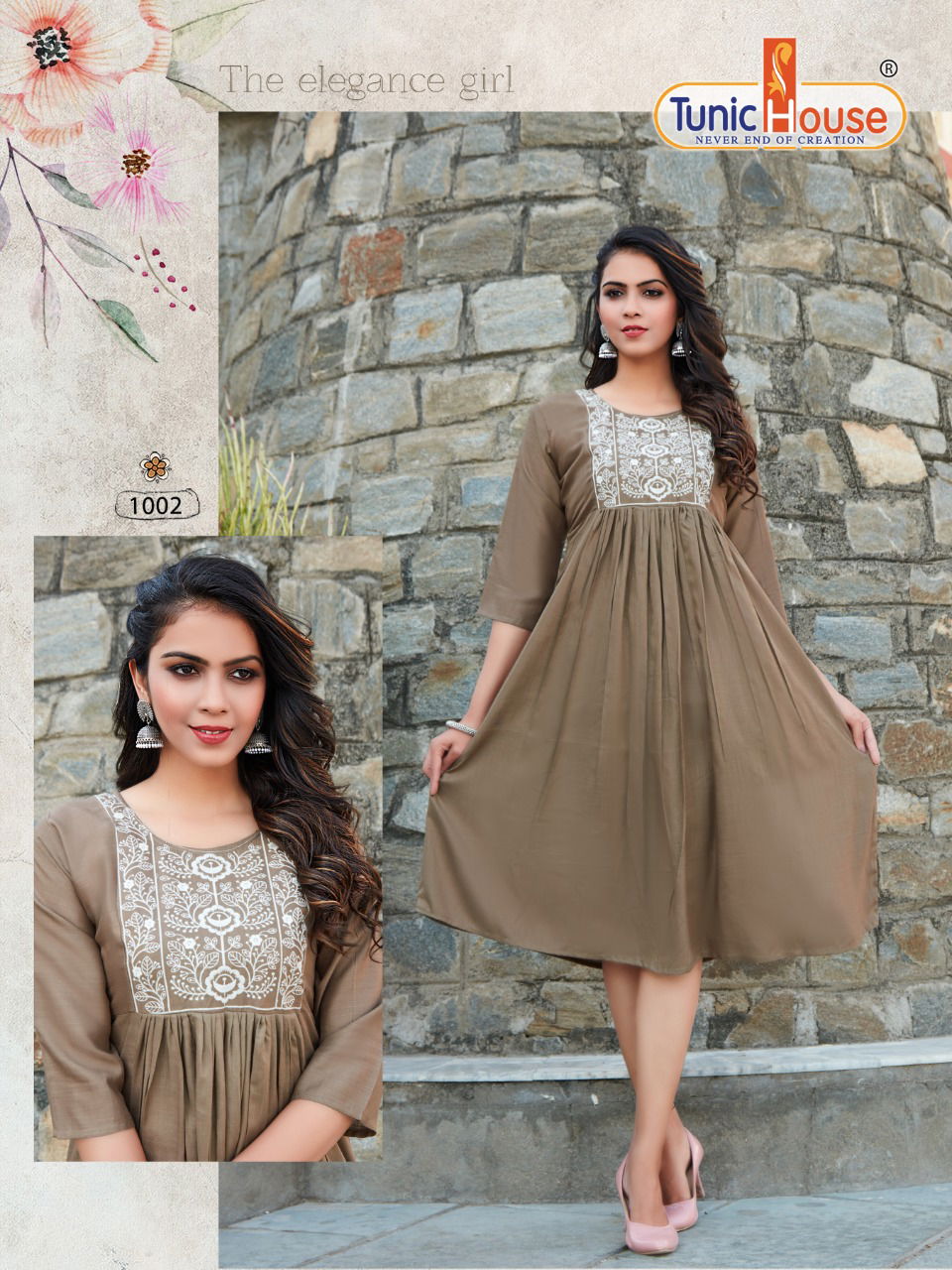 Tunic House Makhmali Fancy Designer Ethnic Wear Rayon Embroidery Kurti Collection